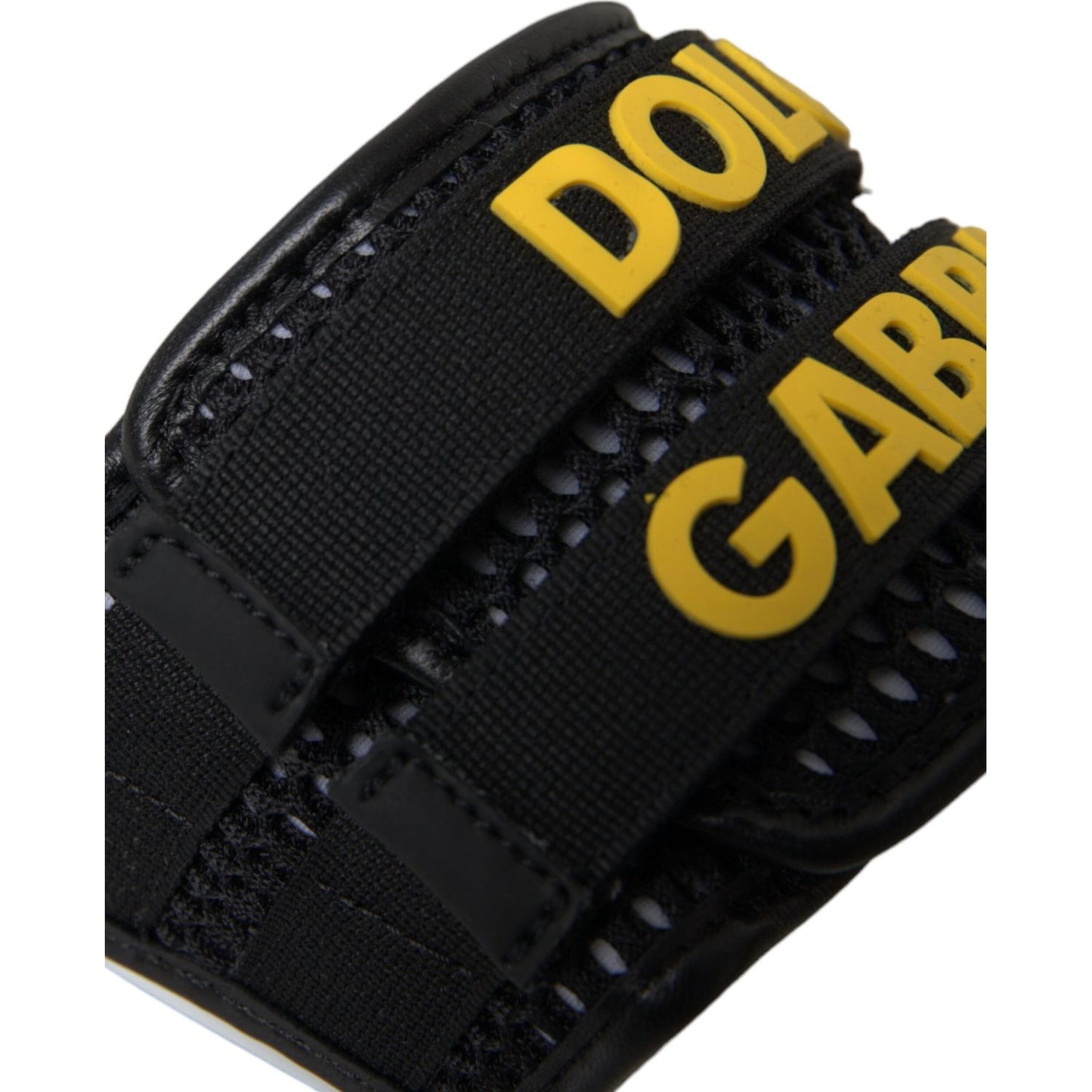 Dolce & Gabbana White Black Logo Beachwear Flats Sandals Shoes Dolce & Gabbana Black