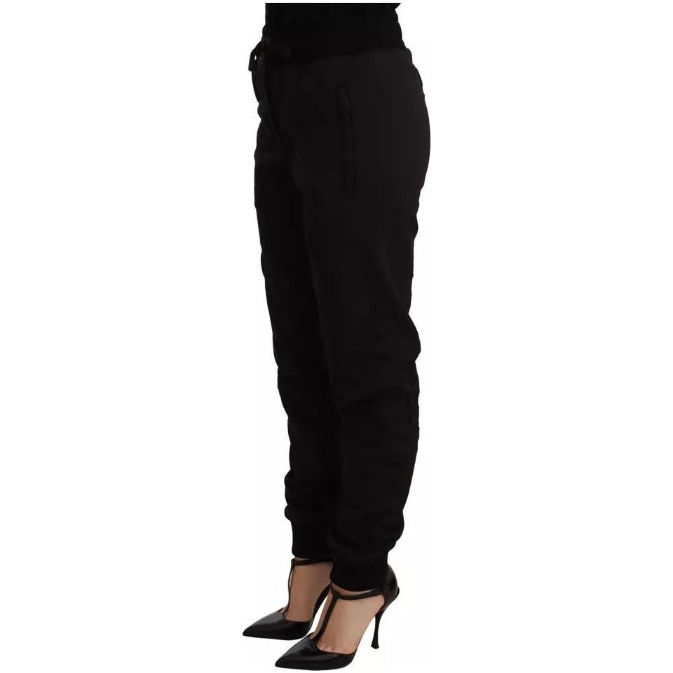 Dolce & Gabbana Black Jogger Women Polyester Pants PAN72303-36