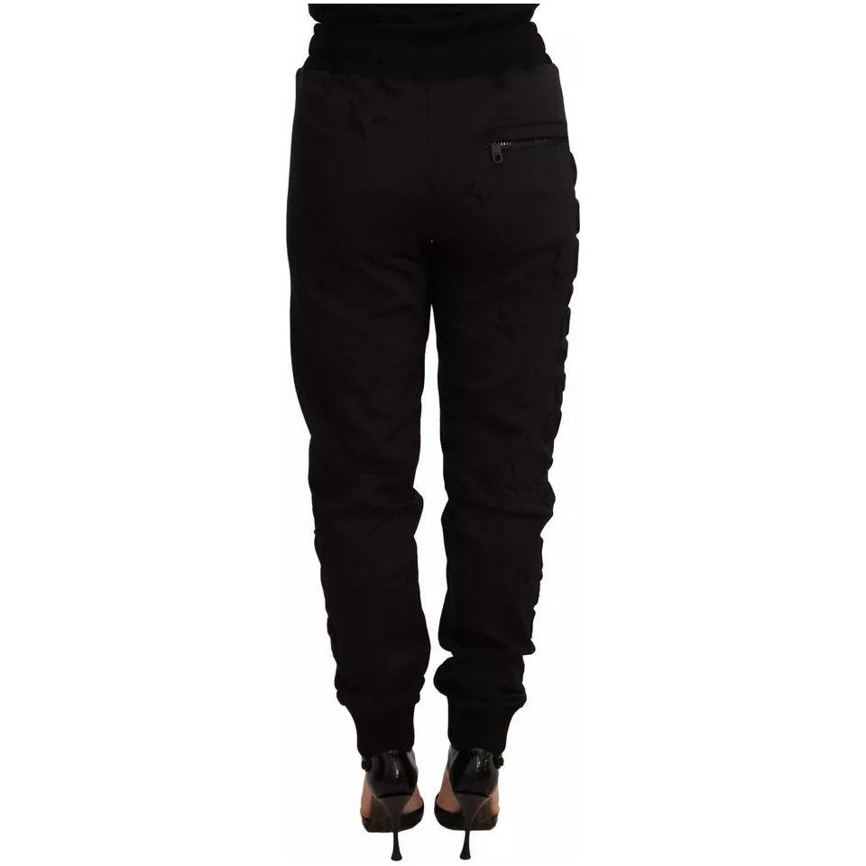 Dolce & Gabbana Black Jogger Women Polyester Pants PAN72303-36