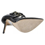 Dolce & Gabbana Black Leather Ankle Strap Heels Pumps Shoes LA8801-37