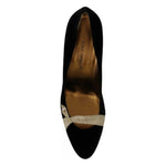 Dolce & Gabbana Black Velvet Ayers High Heels Pumps Shoes LA7372-39