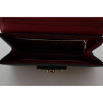 Dolce & Gabbana Black Leather Gold Metal Mini Women Purse Bag Lucia Wallet VAS12392