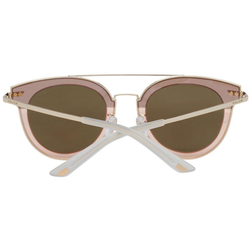 Police Rose Gold Men Sunglasses Police Dark Olive Green