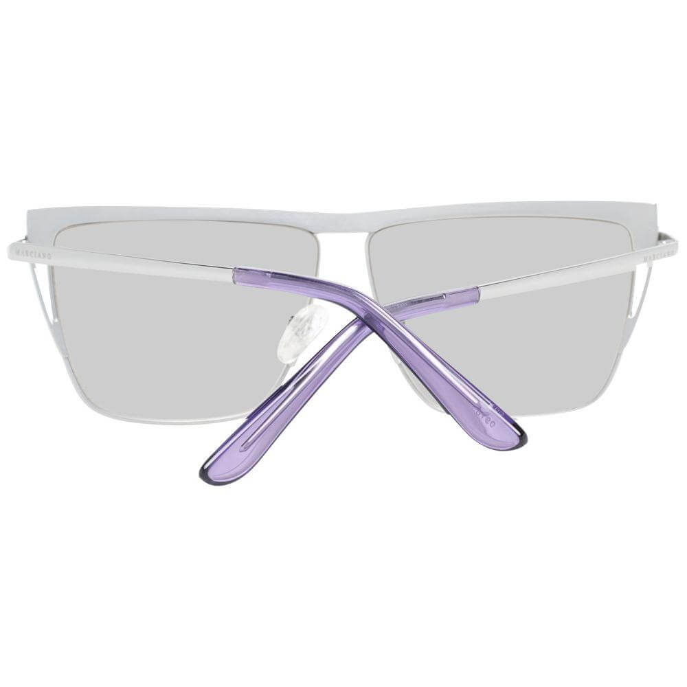 Marciano by Guess silver women trapezium sunglasses with yellow mirrored lenses, metal frame, plastic lenses, 100% UVA & UVB protection.