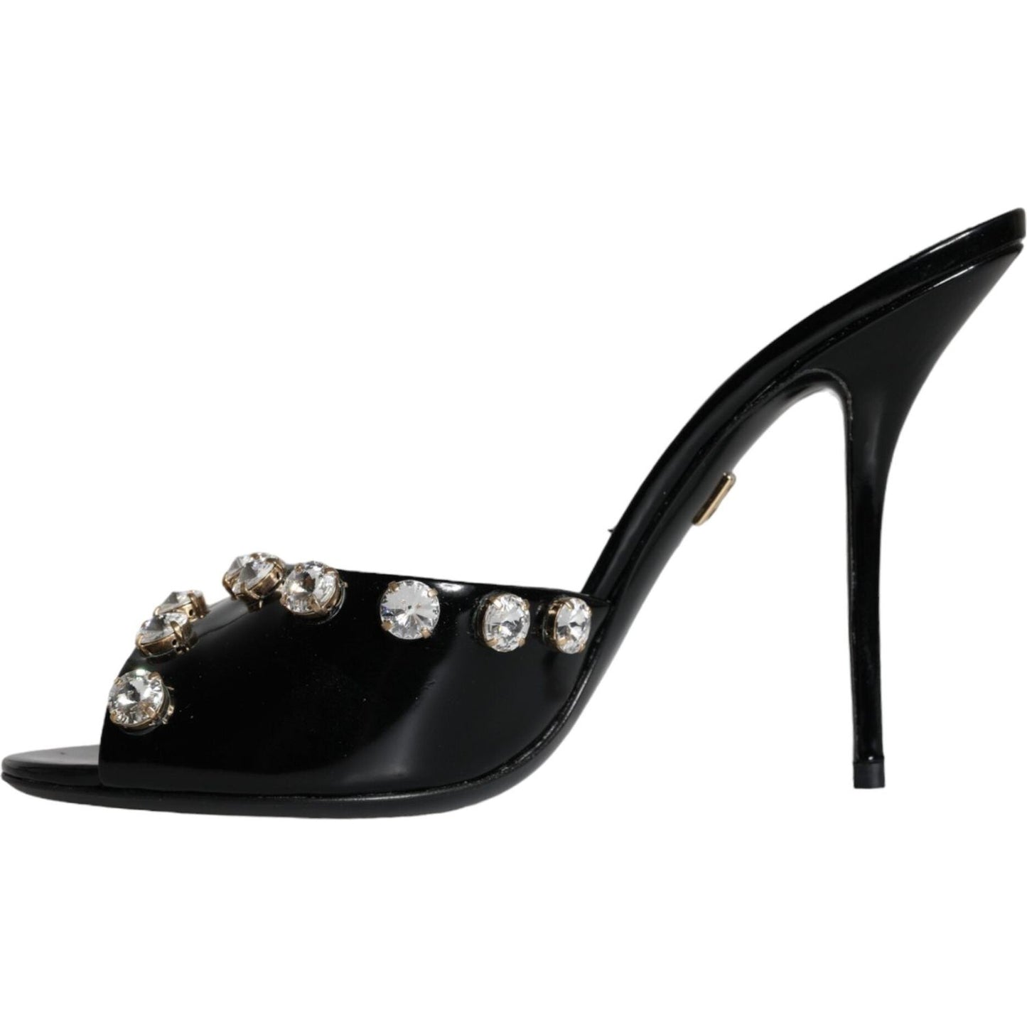 Dolce & Gabbana Black Crystal Heels Keira Sandals Shoes Dolce & Gabbana Black