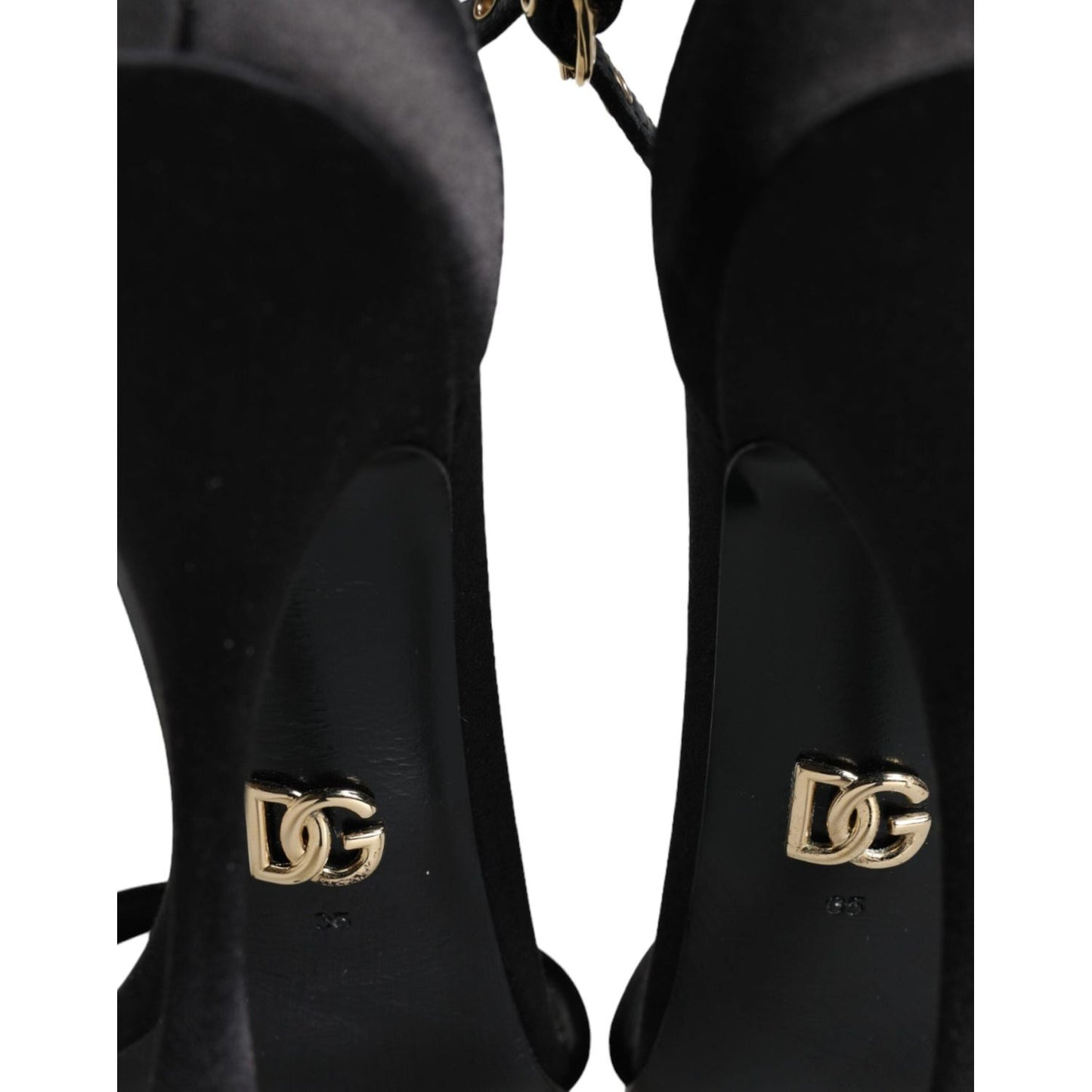 Dolce & Gabbana Black KEIRA Heels Ankle Strap Sandals Shoes Dolce & Gabbana Black