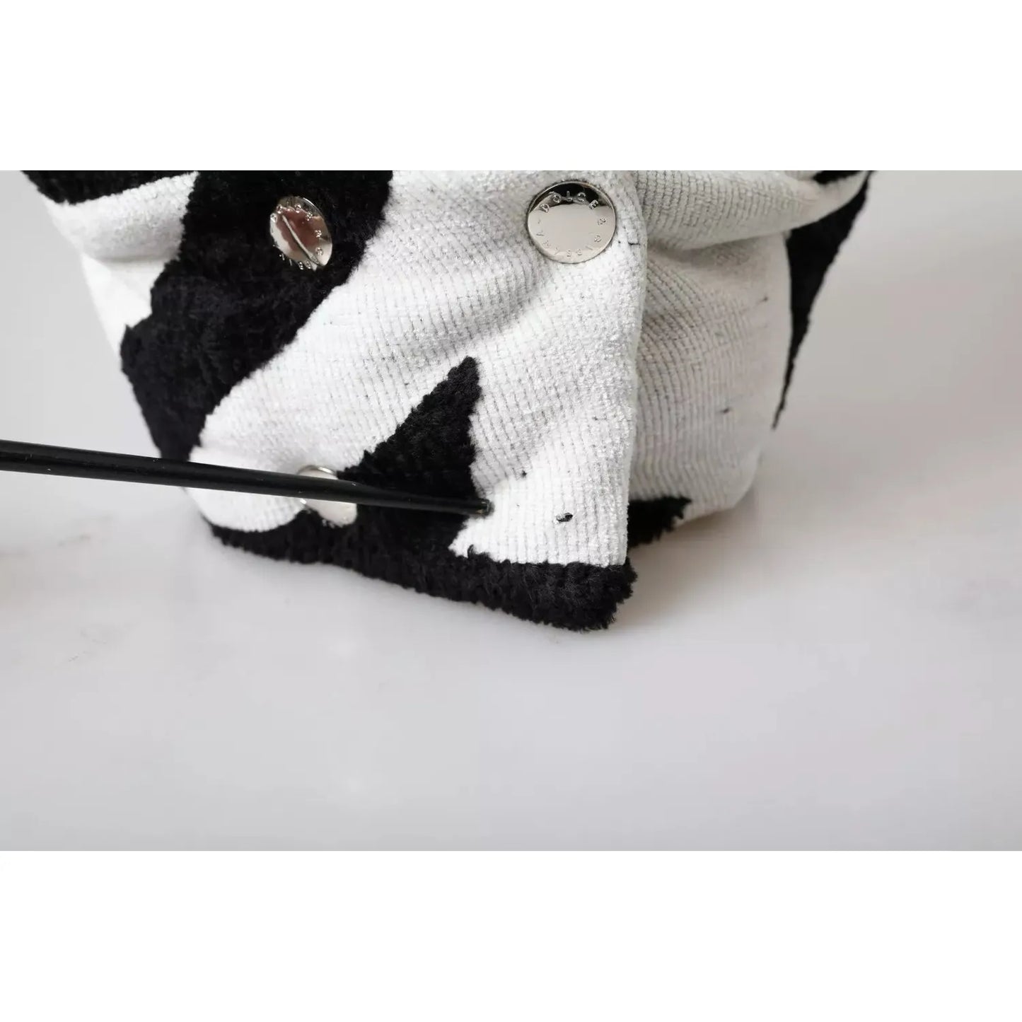Dolce & Gabbana Black White Wool Whole Head Wrap Hat Dolce & Gabbana Light Gray