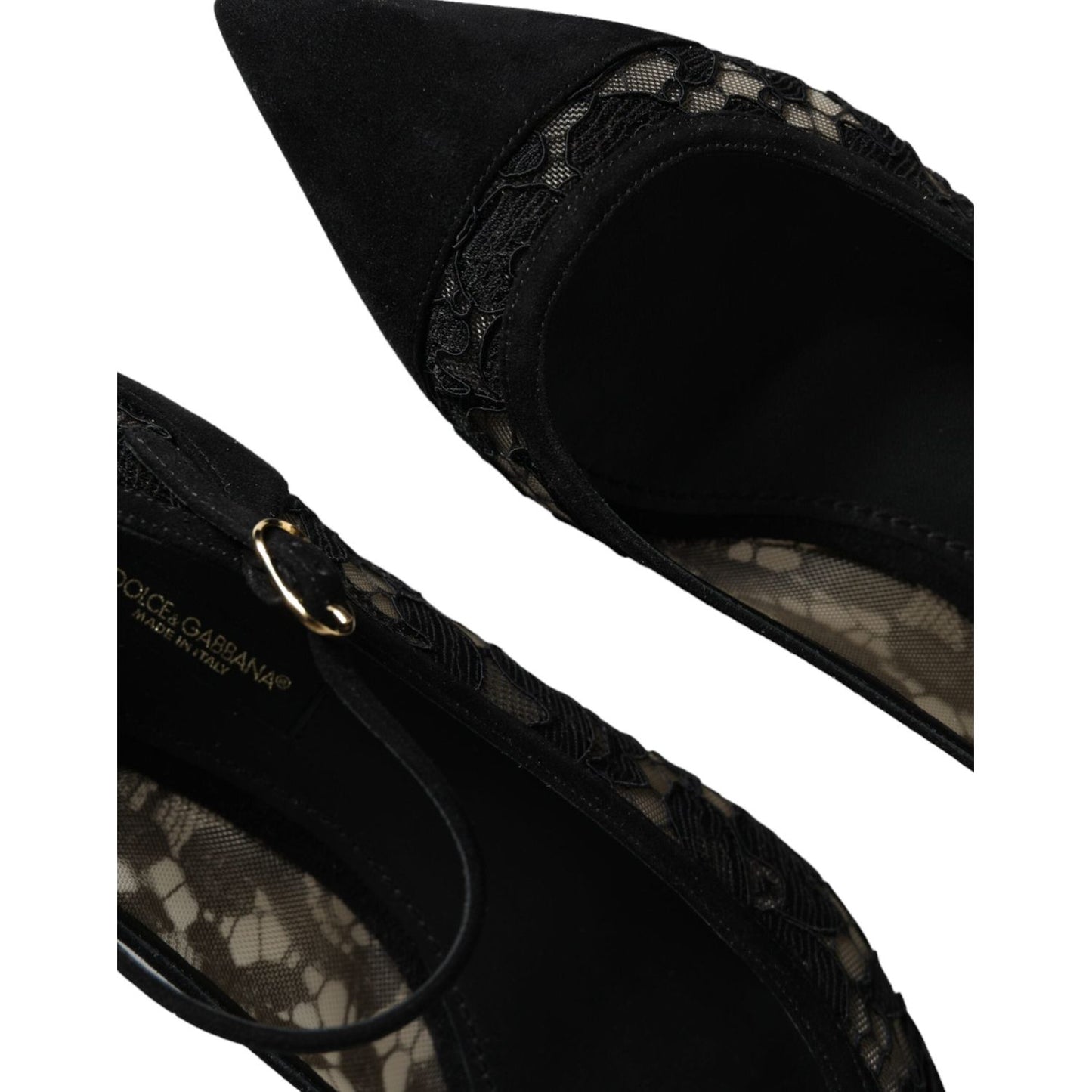 Dolce & Gabbana Black Taormina Lace Bellucci Flats Shoes Dolce & Gabbana Black