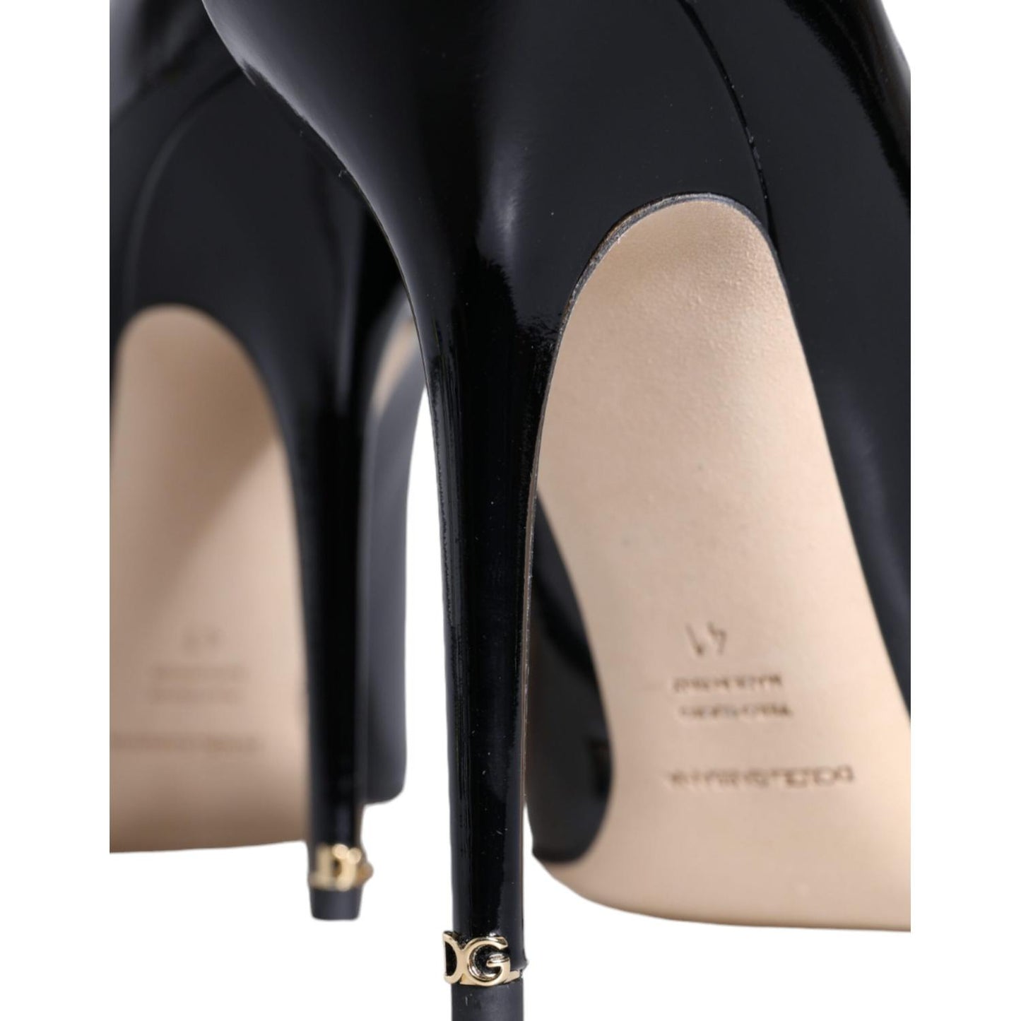 Dolce & Gabbana Black Patent Leather Bellucci Pumps Heels Shoes Dolce & Gabbana Dark Slate Gray