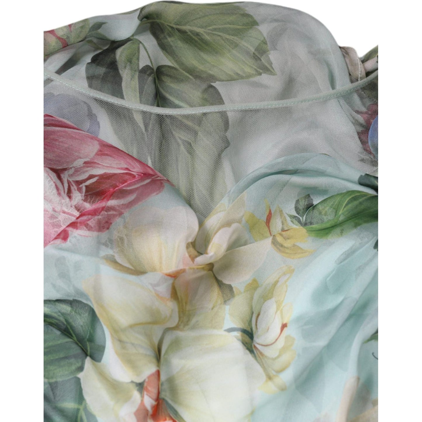 Dolce & Gabbana Multicolor Floral Silk Long Gown Dress Dolce & Gabbana Dark Gray