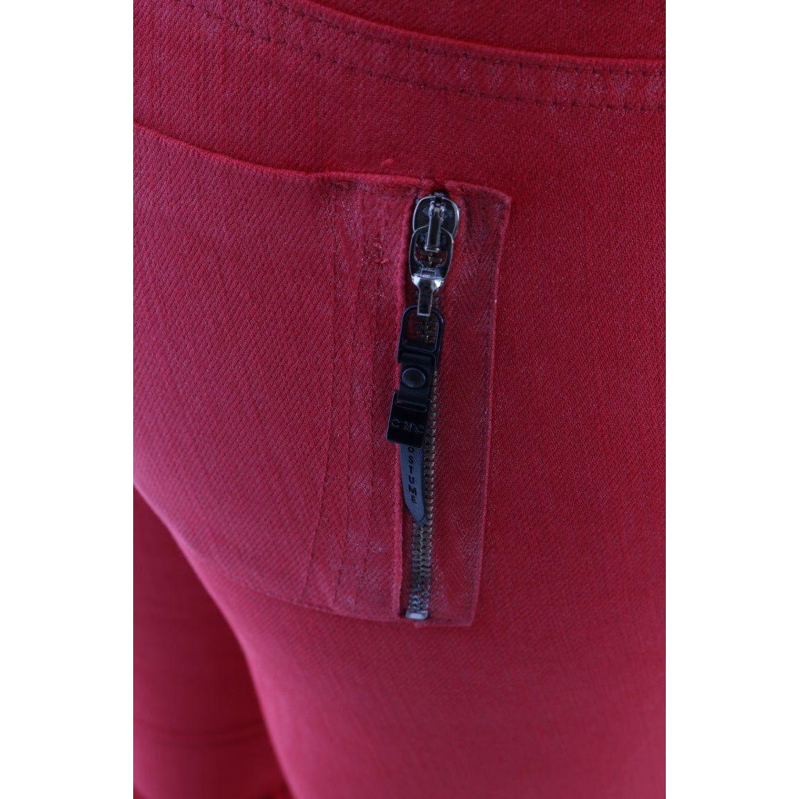 Costume National Radiant Red Super Slim Designer Jeans Costume National Brown