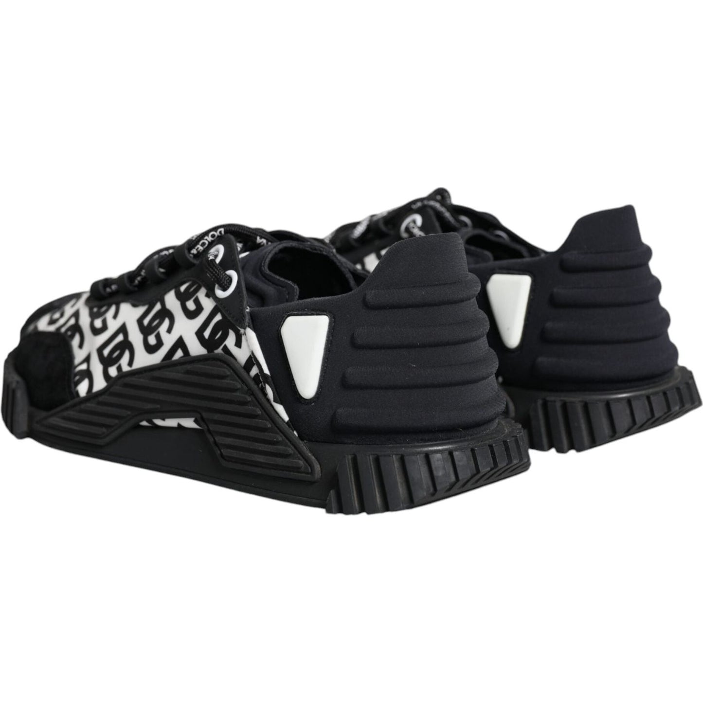 Dolce & Gabbana Black Logo Lace Up Low Top NS1 Sneakers Shoes Dolce & Gabbana Dark Slate Gray