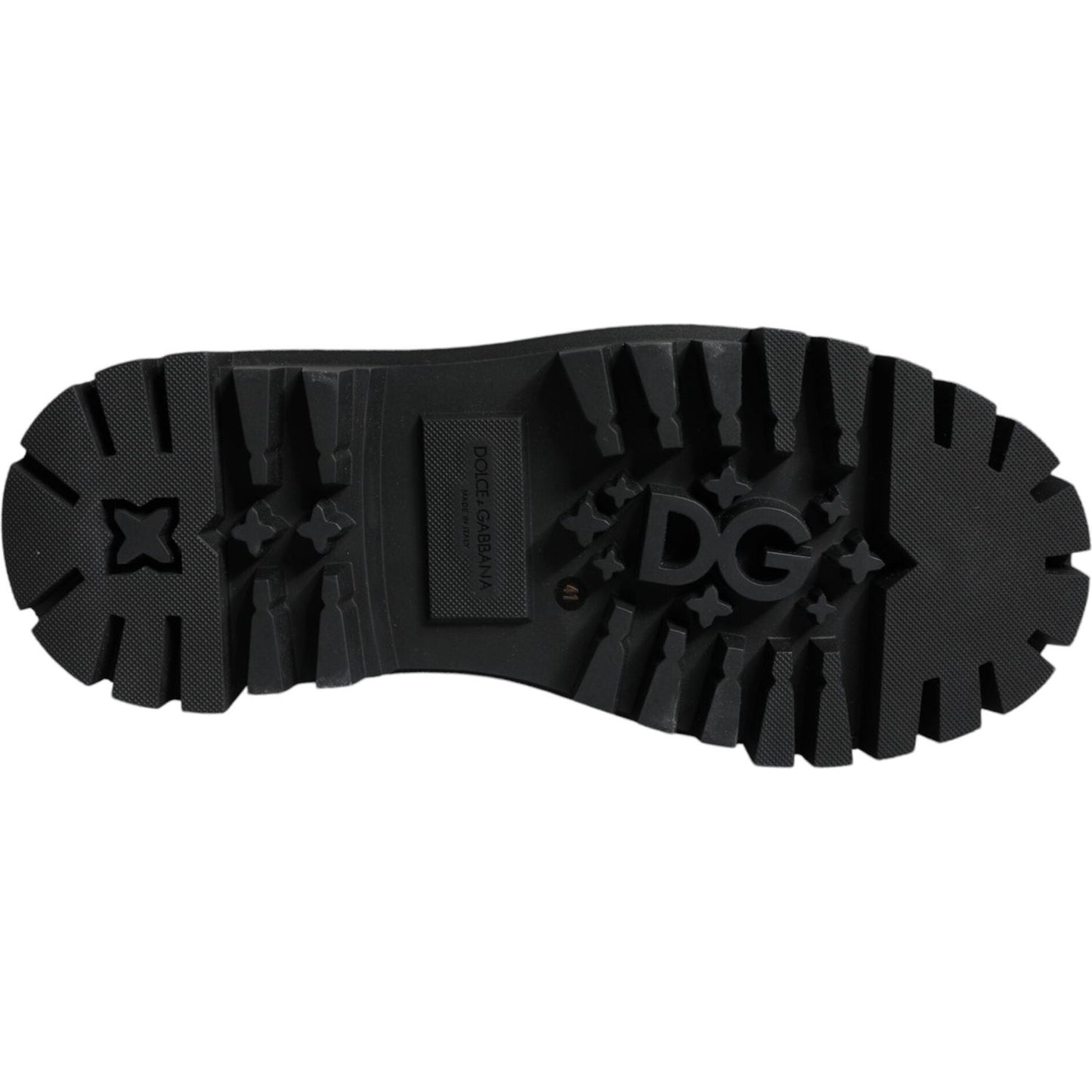 Dolce & Gabbana Black White Polyester Socks High Boots Shoes Dolce & Gabbana Black