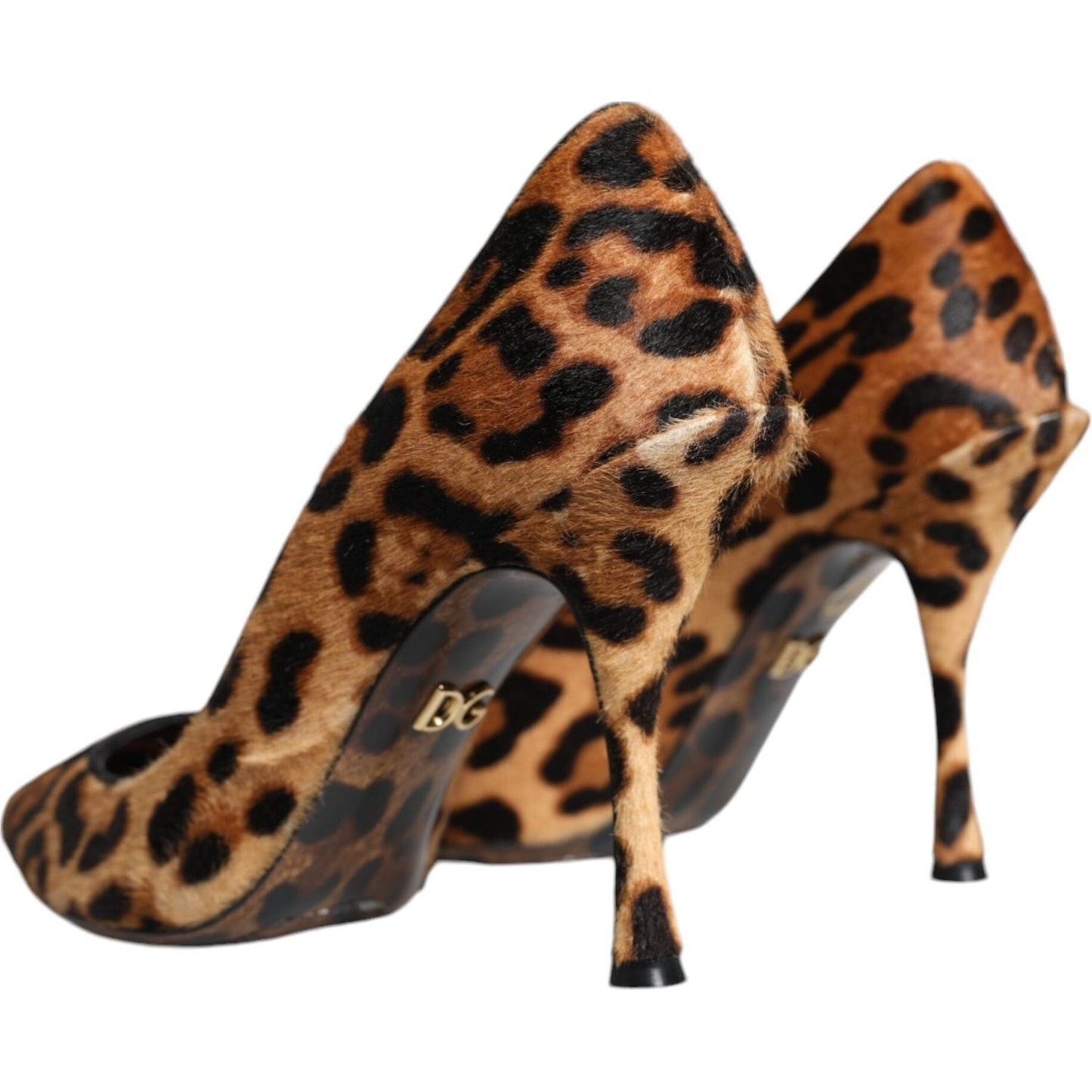 Dolce & Gabbana Brown Leopard Calf Hair Heels Pumps Shoes Dolce & Gabbana Dark Slate Gray