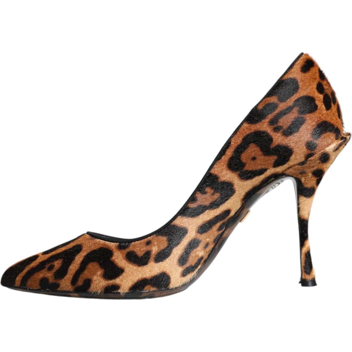 Dolce & Gabbana Brown Leopard Calf Hair Heels Pumps Shoes Dolce & Gabbana Dark Slate Gray