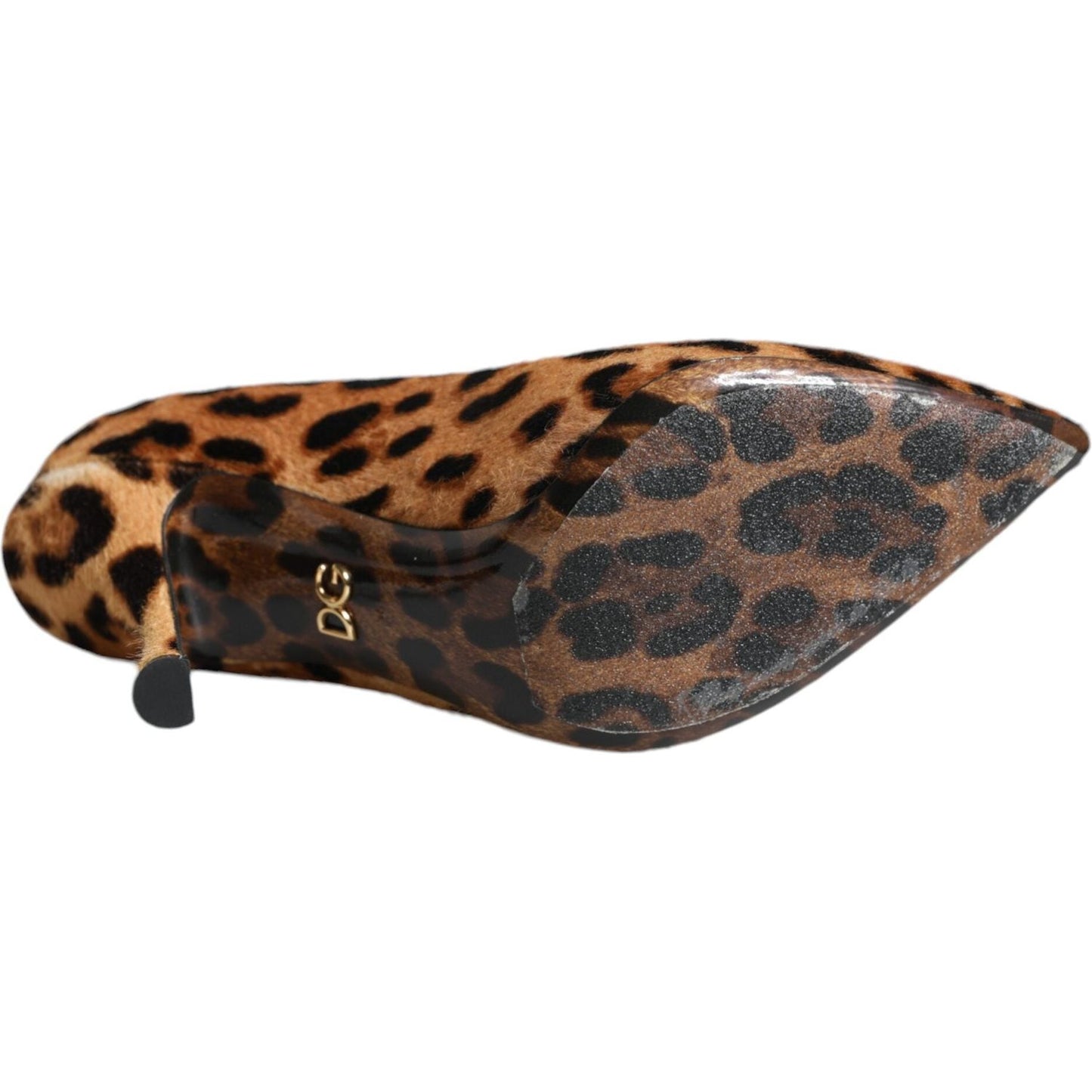 Dolce & Gabbana Brown Leopard Calf Hair Heels Pumps Shoes Dolce & Gabbana Dark Slate Gray
