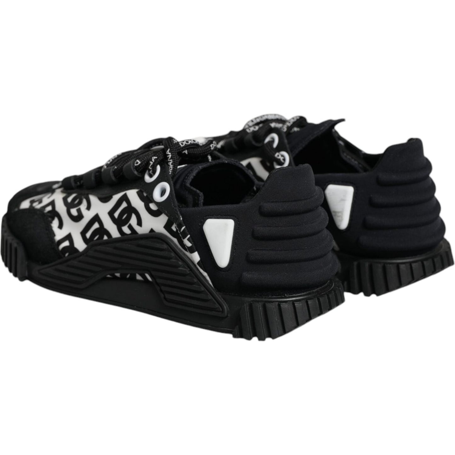 Dolce & Gabbana Black Logo Lace Up Low Top NS1 Sneakers Shoes Dolce & Gabbana Black