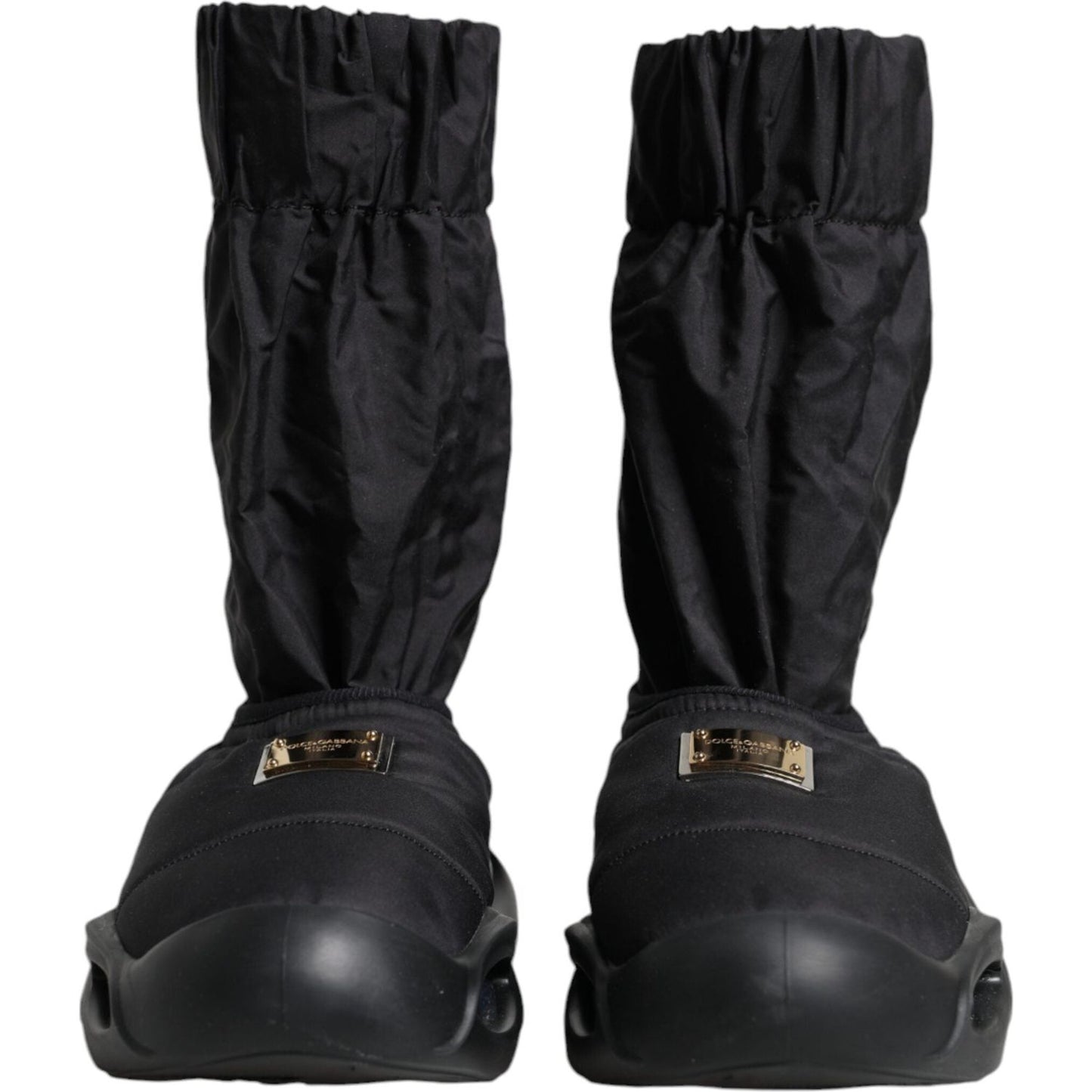 Dolce & Gabbana Black Slip On Wave Socks Sneakers Shoes Dolce & Gabbana Black