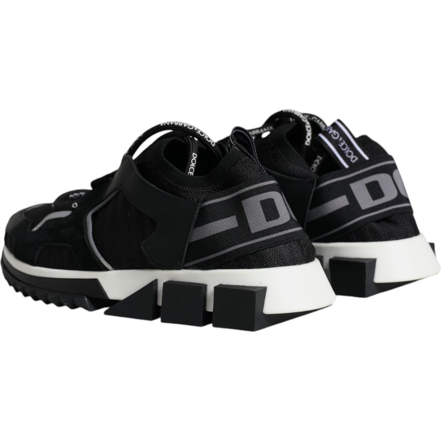 Dolce & Gabbana Black Mesh Sorrento Trekking Sneakers Shoes Dolce & Gabbana Light Gray