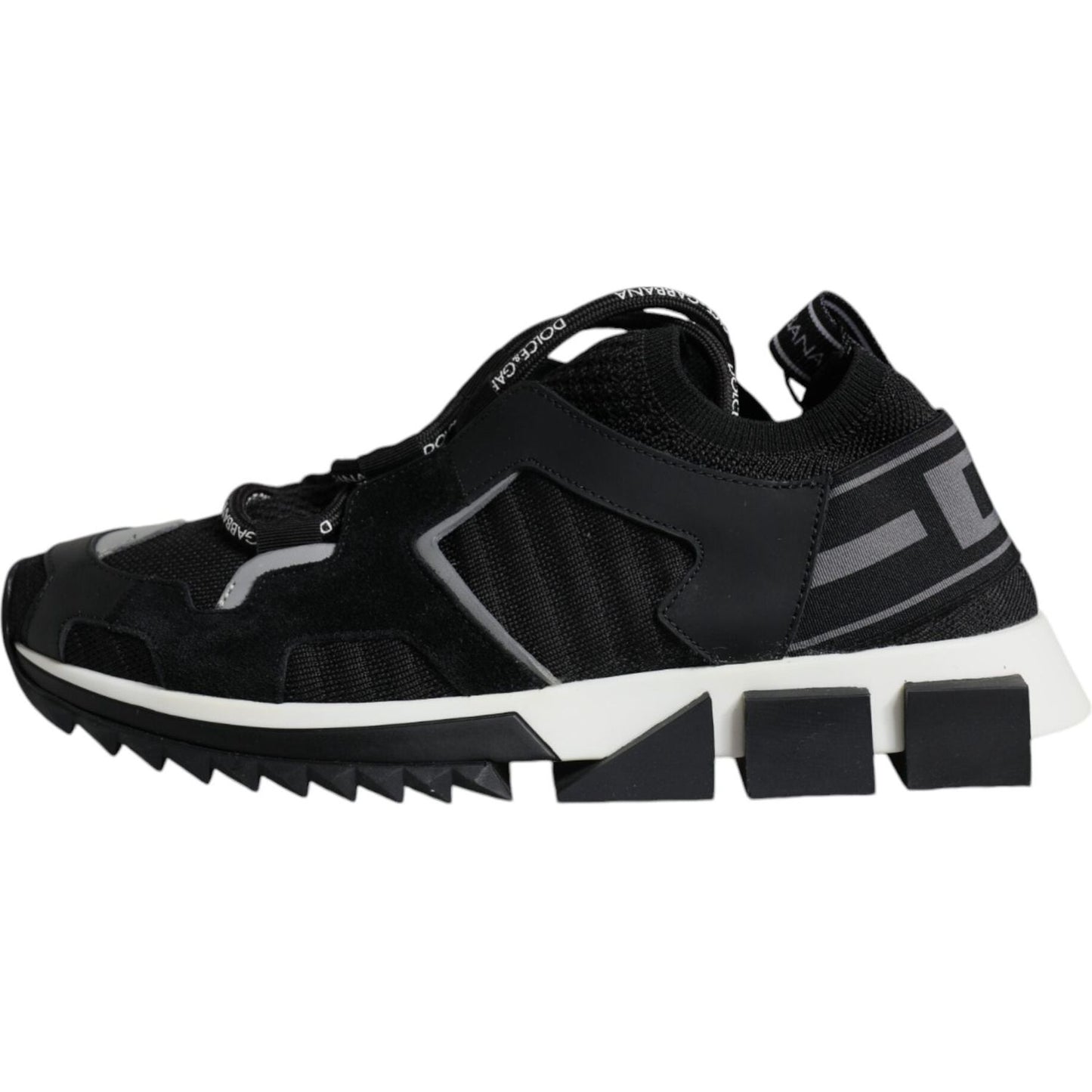 Dolce & Gabbana Black Mesh Sorrento Trekking Sneakers Shoes Dolce & Gabbana Black