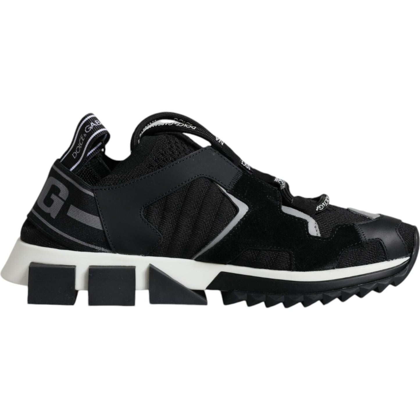 Dolce & Gabbana Black Mesh Sorrento Trekking Sneakers Shoes Dolce & Gabbana Black