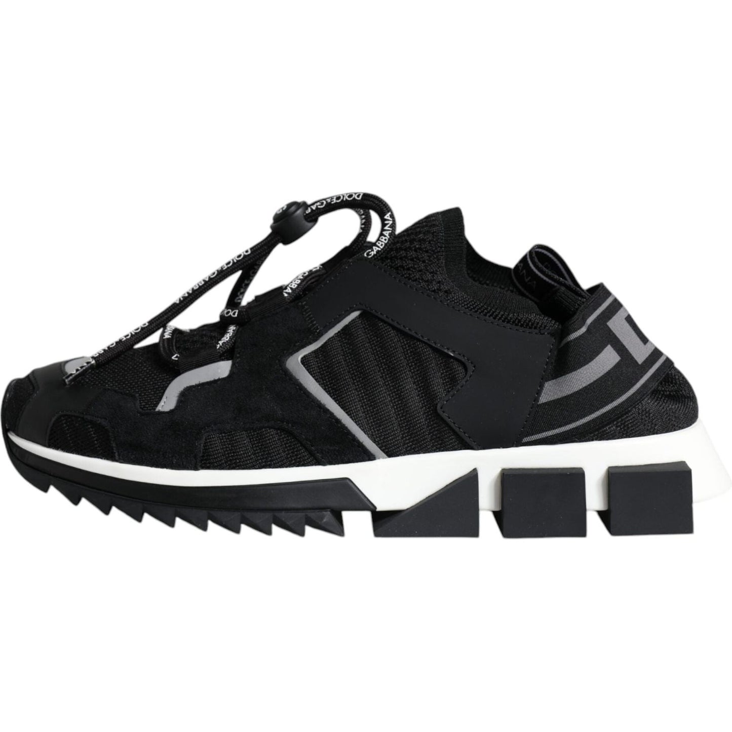Dolce & Gabbana Black Mesh Sorrento Trekking Sneakers Shoes Dolce & Gabbana Black