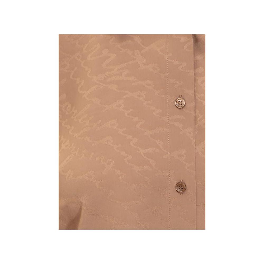PINKO Beige Acetate Shirt PINKO Rosy Brown