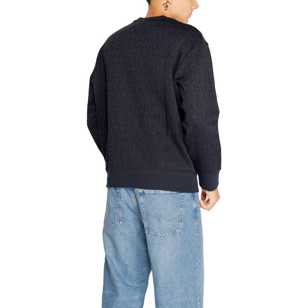Armani Exchange Blue Cotton Sweater Armani Exchange Dark Slate Gray