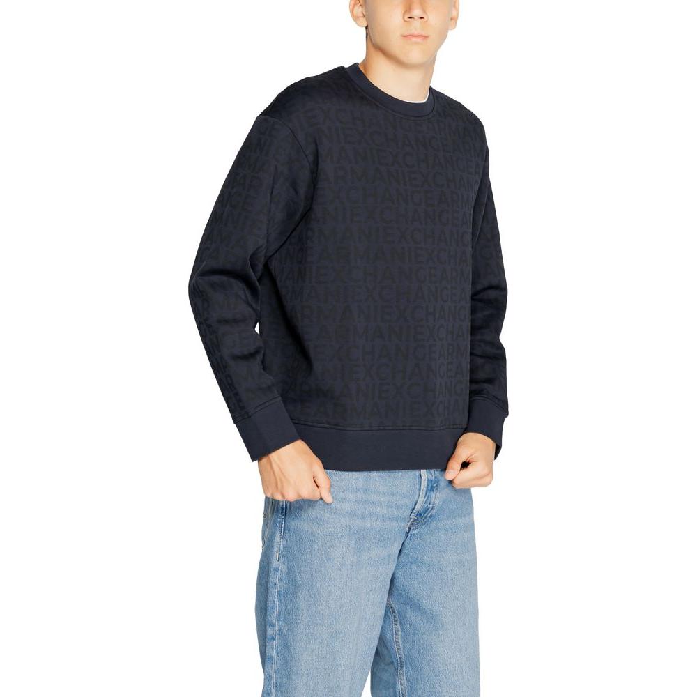 Armani Exchange Blue Cotton Sweater Armani Exchange Dark Slate Gray
