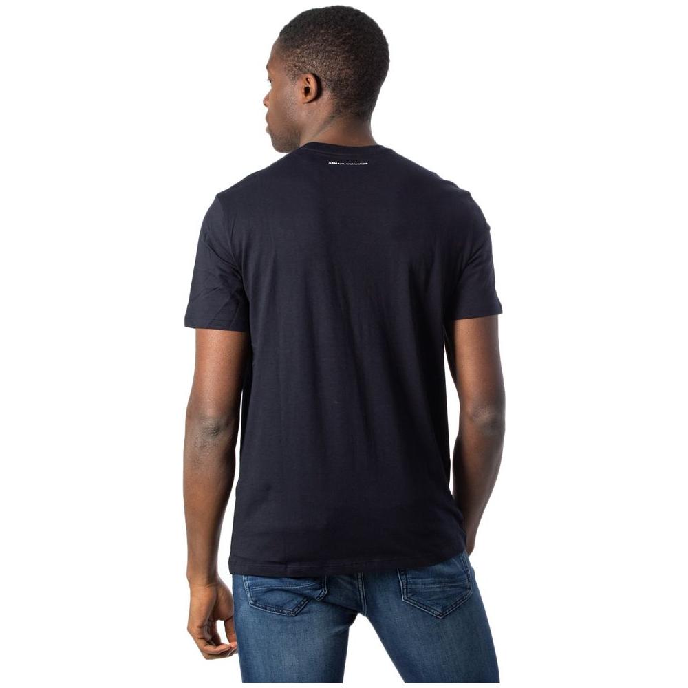 Armani Exchange Blue Cotton T-Shirt Armani Exchange Dark Slate Gray