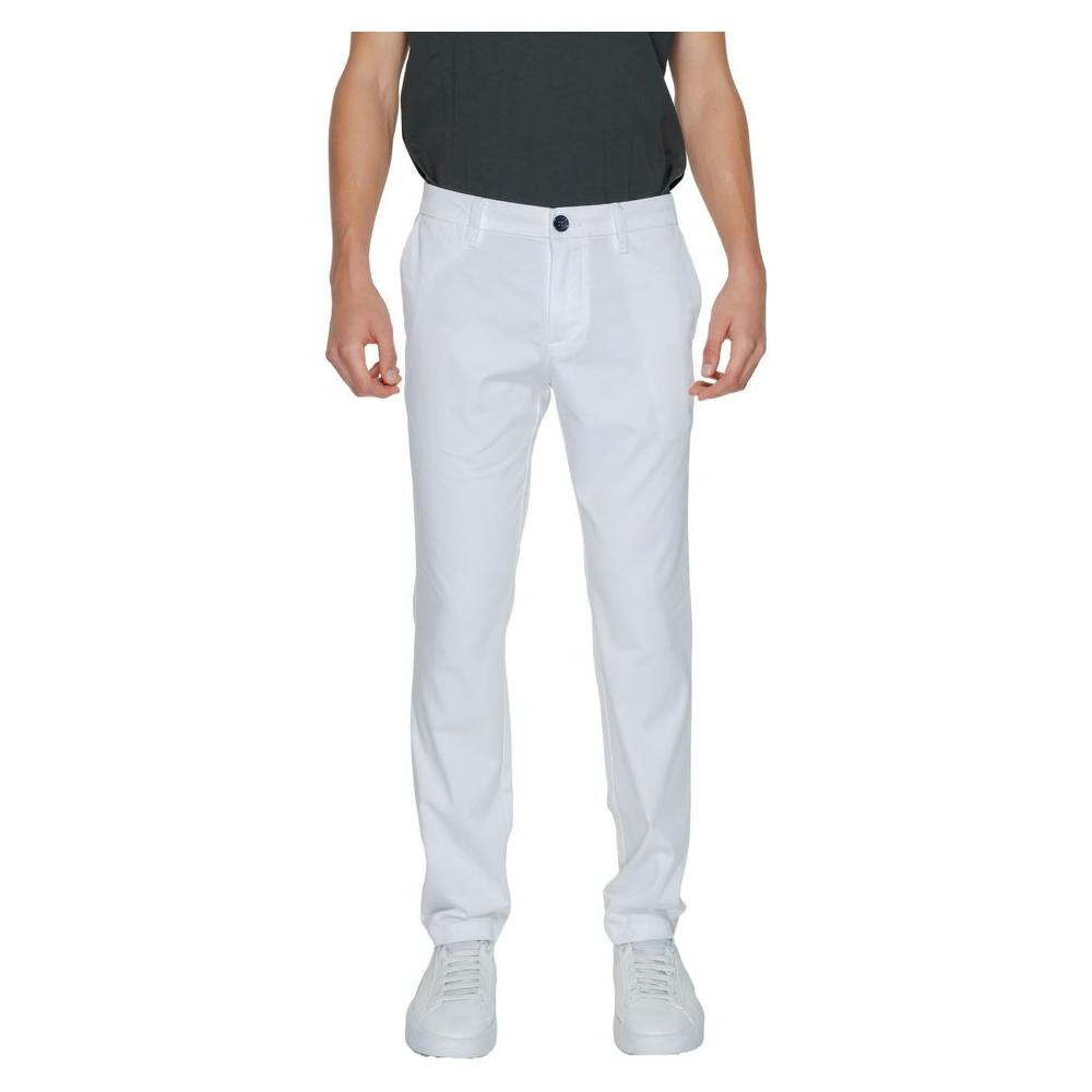Armani Exchange White Cotton Jeans & Pant Armani Exchange Light Gray