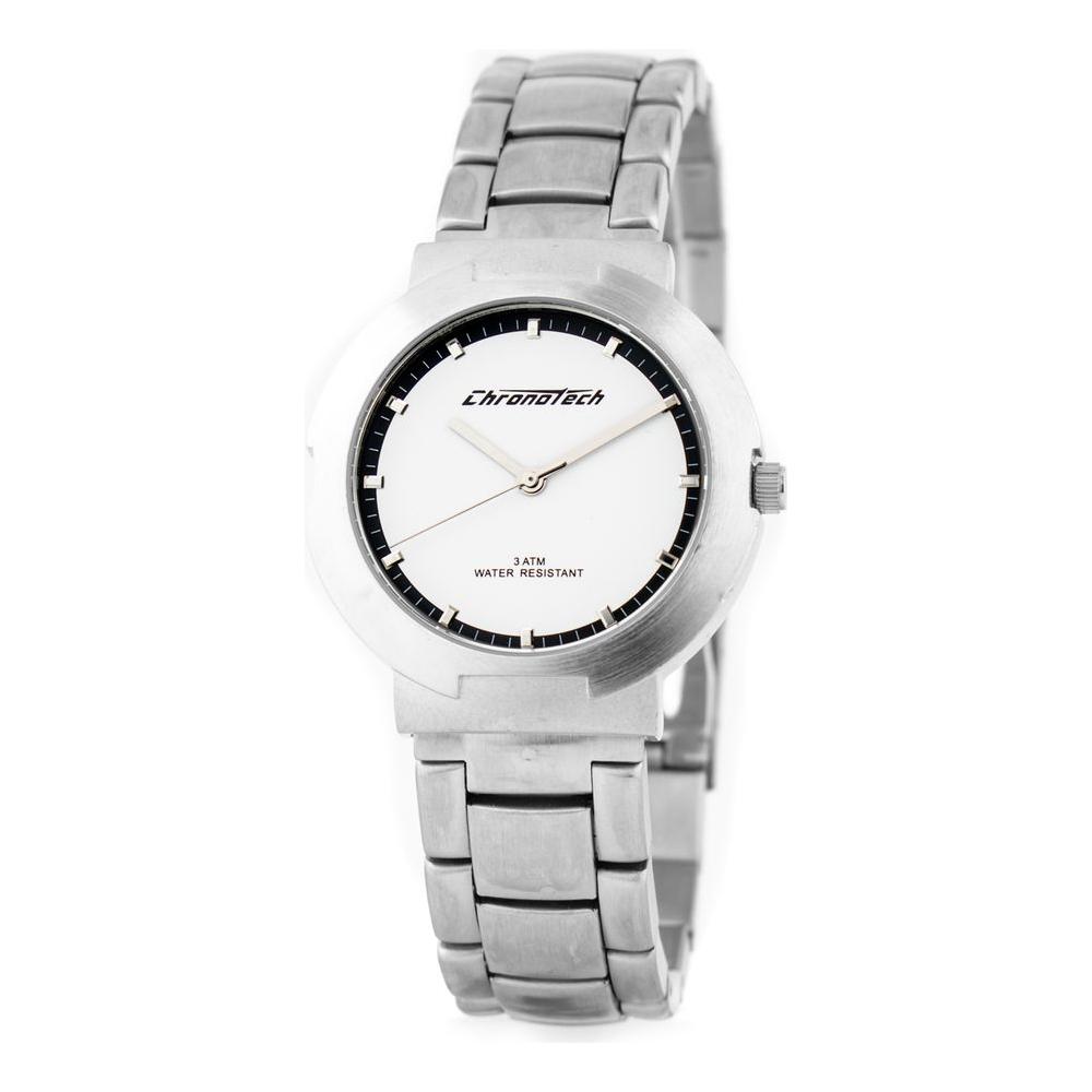 Chronotech Silver Steel Watch Chronotech Light Gray