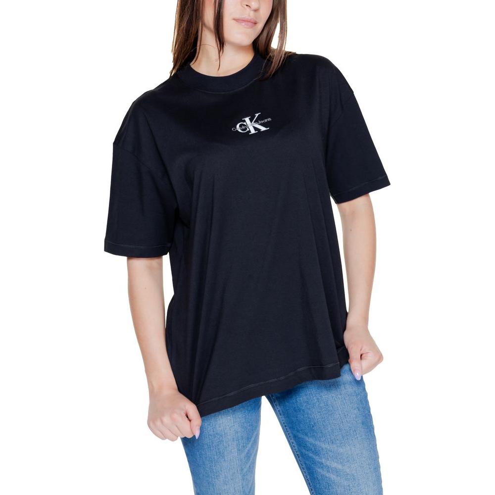 Calvin Klein Jeans Black Cotton Tops & T-Shirt Calvin Klein Jeans Black