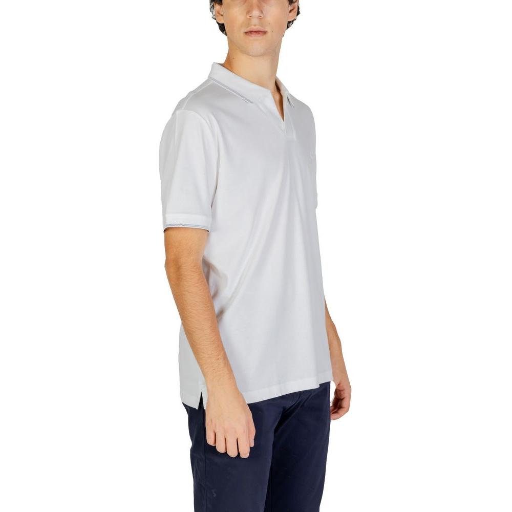 Calvin Klein Jeans White Cotton Polo Shirt Calvin Klein Jeans Light Gray