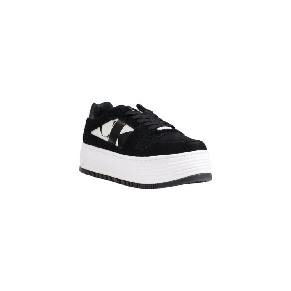 Calvin Klein Black Leather Sneaker Calvin Klein Dark Slate Gray