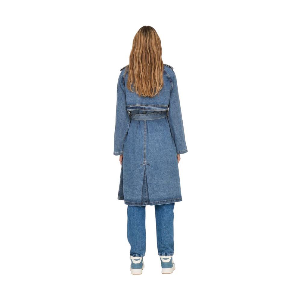 Only Blue Cotton Jackets & Coat Only Dim Gray