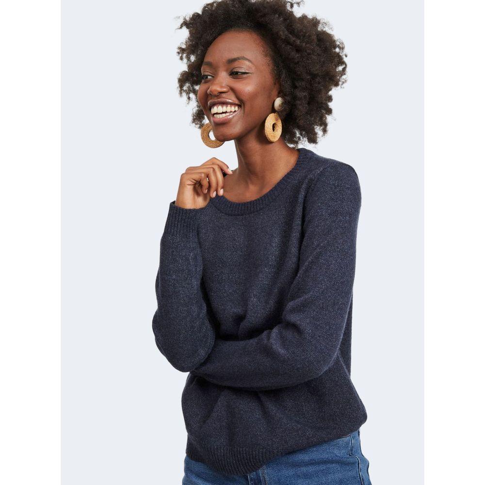 Vila Clothes Blue Viscose Sweater Vila Clothes Lavender