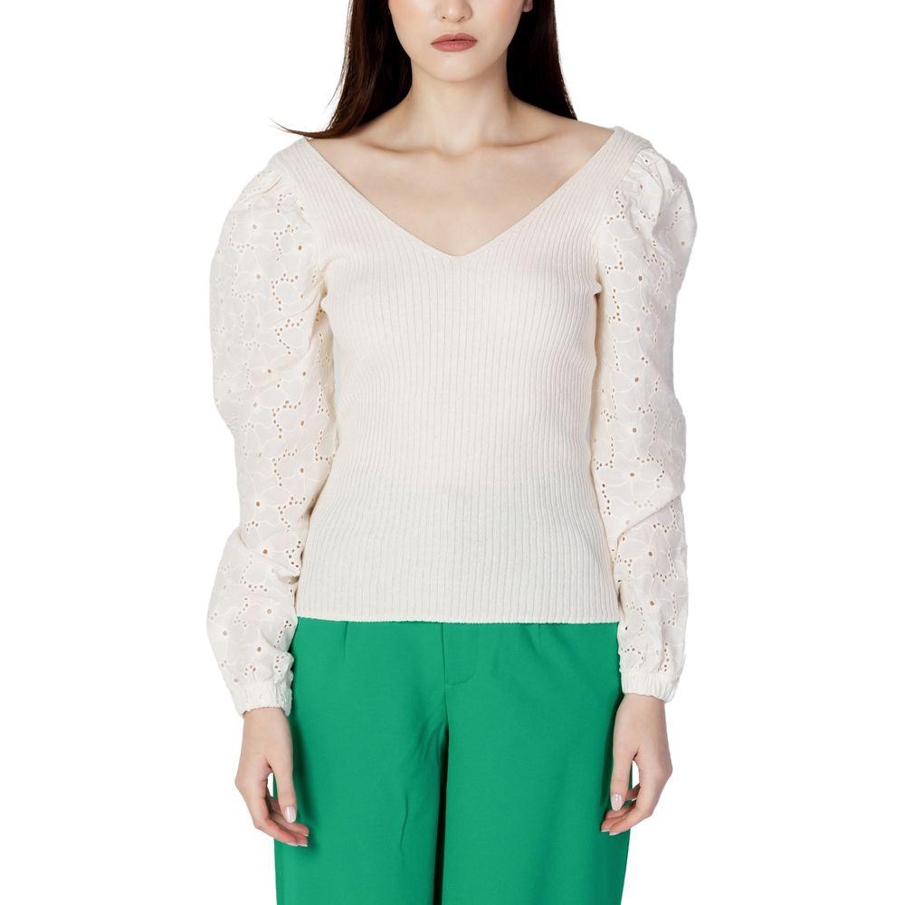 Only Beige Cotton Tops & T-Shirt Only Sea Green