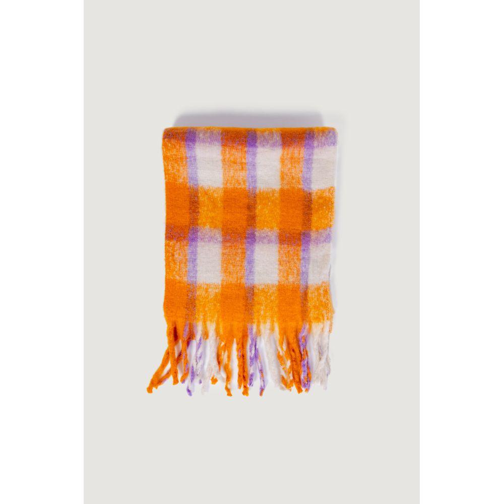 Only Orange Polyester Scarf Only Light Gray