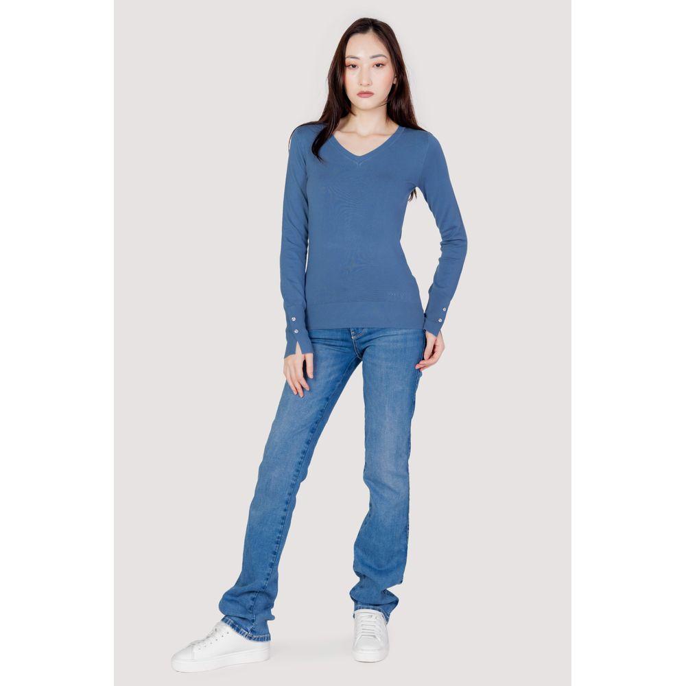 Guess Blue Cotton Tops & T-Shirt Guess Lavender