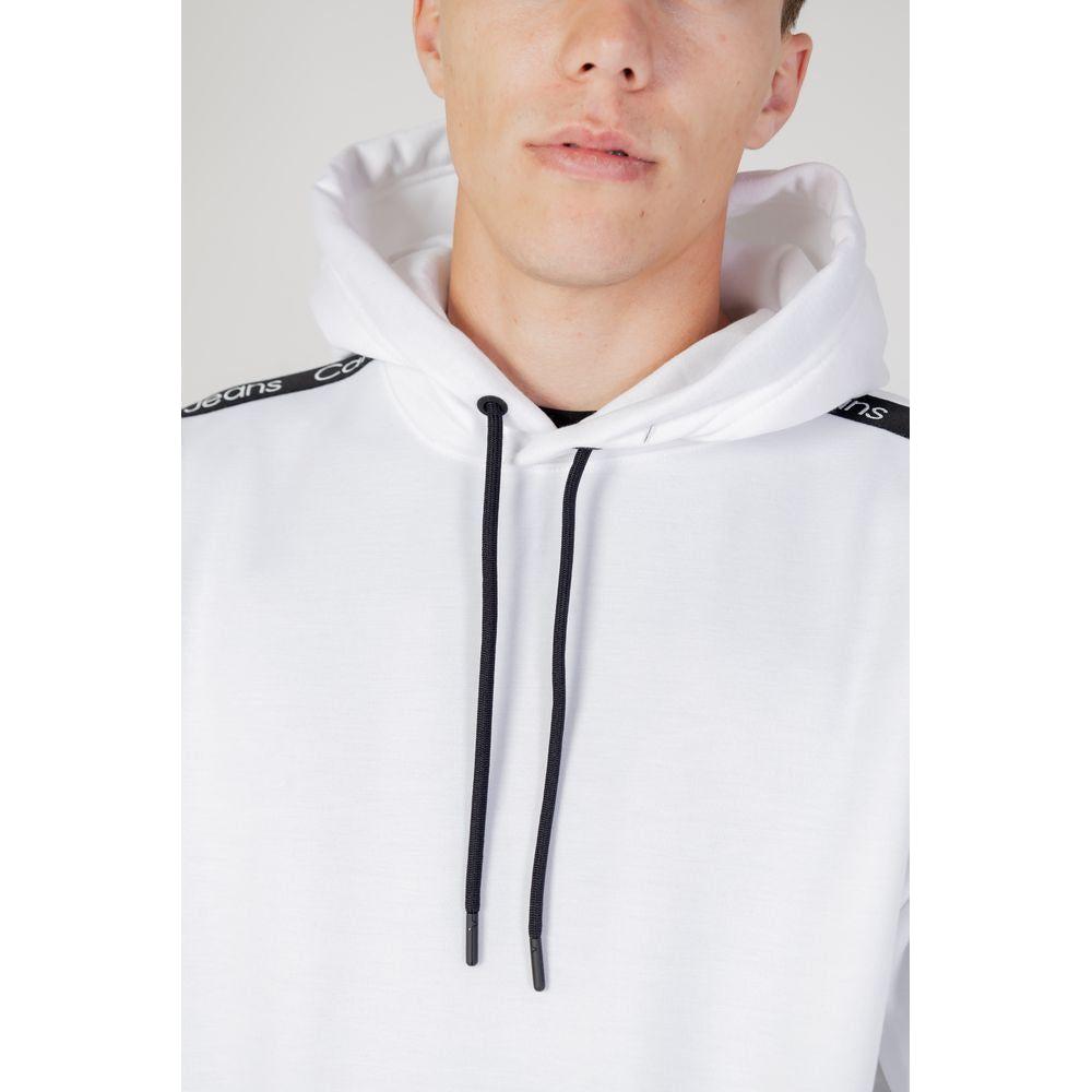 Calvin Klein Jeans White Cotton Sweater Calvin Klein Jeans Light Gray
