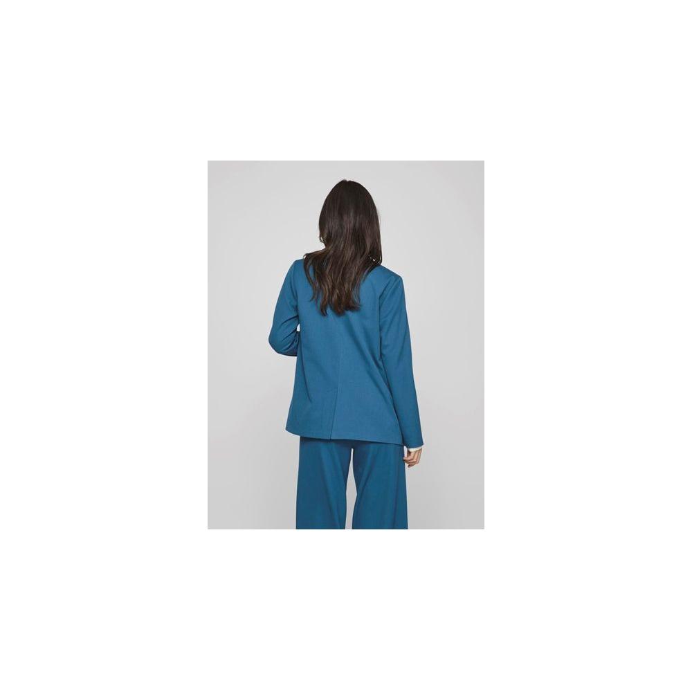 Vila Clothes Blue Polyester Suits & Blazer Vila Clothes Light Gray