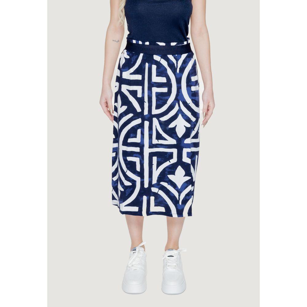 Street One Blue Viscose Skirt Street One Light Gray