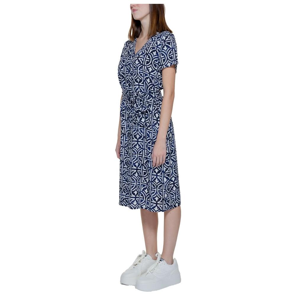 Street One Blue Viscose Dress Street One Dark Gray