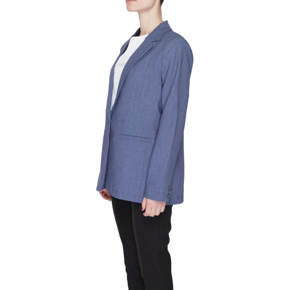 Street One Blue Polyester Suits & Blazer Street One Slate Gray