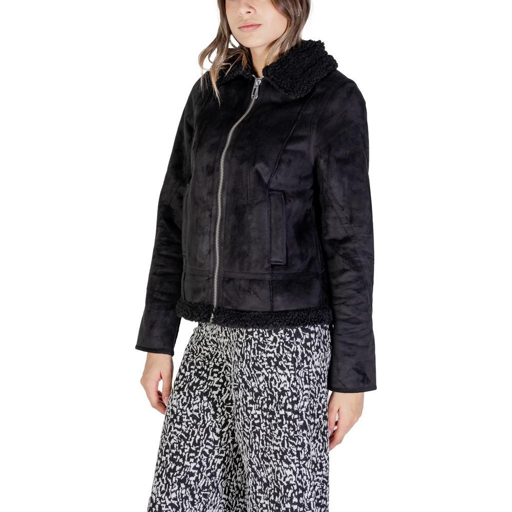 Street One Black Polyester Jackets & Coat Street One Dark Slate Gray