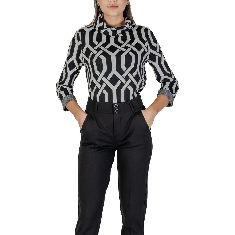 Street One Black Polyester Sweater Street One Dark Gray