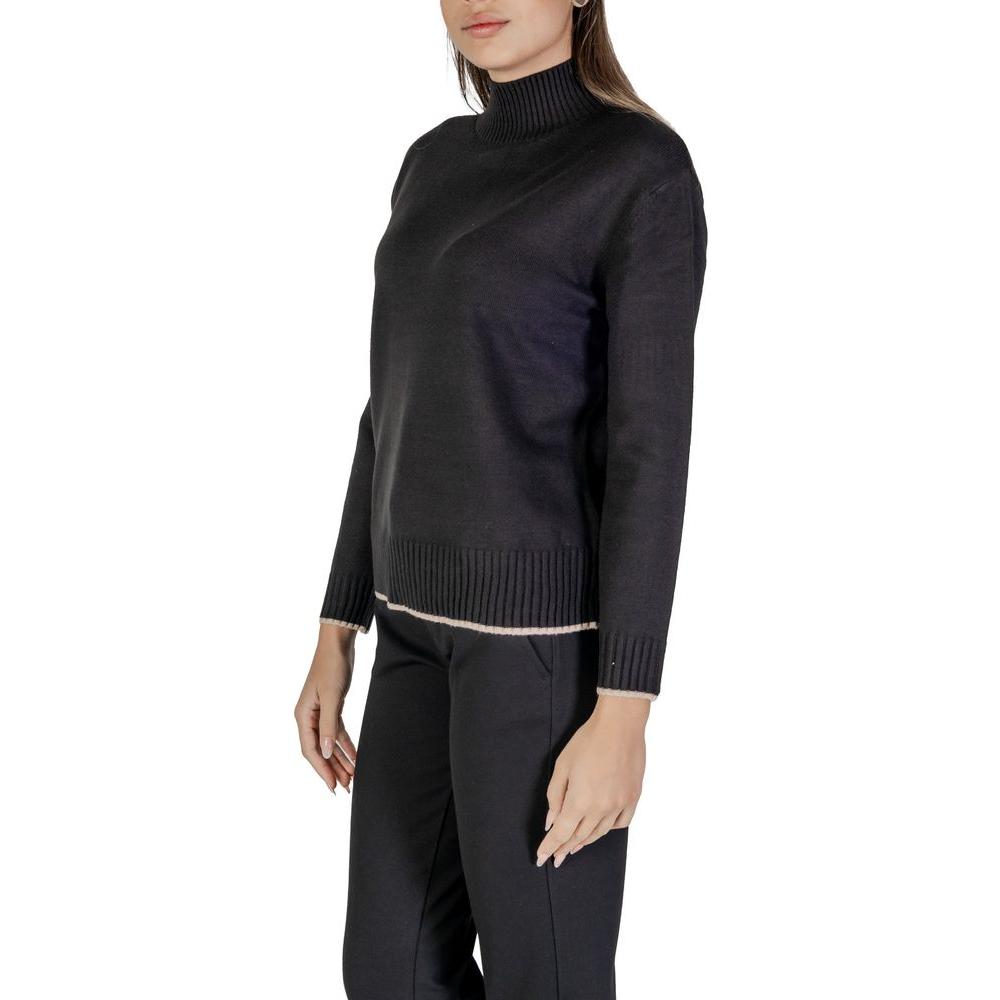 Street One Black Polyester Sweater Street One Dark Slate Gray