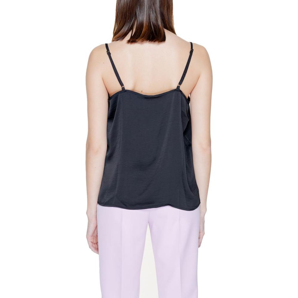 Jacqueline De Yong Black Polyester Tops & T-Shirt Jacqueline De Yong Light Gray