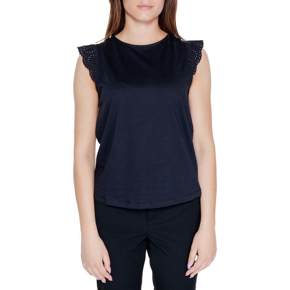 Vero Moda Black Recycled Cotton Tops & T-Shirt Vero Moda Black